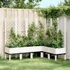 vidaXL Jardinera con enrejado PP blanco 160x120x142 cm