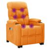 vidaXL Sillón de masaje elevable de tela amarillo