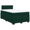 vidaXL Cama box spring con colch&oacute;n terciopelo verde oscuro 120x190 cm