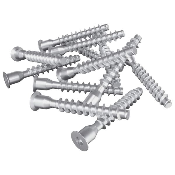 vidaXL Tornillos Confirmat 2500 pcs Plateado Metal