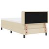 vidaXL Cama tipo Box Spring con colch&oacute;n Crema 190 x 90 cm tela