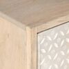 vidaXL Mesita de noche madera maciza de mango y hierro 40x30x50 cm