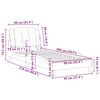 vidaXL Estructura de cama sin colch&oacute;n Zadar cuero sint&eacute;tico negro blanco 90x200 cm