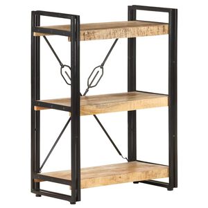 vidaXL Estanter&iacute;a de 3 niveles de madera maciza de mango 60x30x80 cm