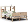 vidaXL Cama con estanter&iacute;a sin colch&oacute;n madera maciza de pino 140x200cm