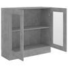 vidaXL Vitrina de madera contrachapada gris hormig&oacute;n 82,5x30,5x80 cm