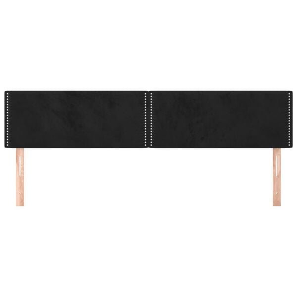 vidaXL Cabeceros terciopelo negro 160x5x78/88 cm