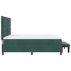 vidaXL Cama tipo Box Spring Verde oscuro 180 x 200 cm Terciopelo
