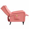 vidaXL Sill&oacute;n de masaje reclinable de terciopelo rosa