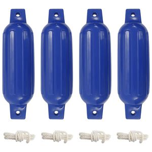 vidaXL Parachoques para barco 4 unidades PVC azul &Oslash; 11x40 cm