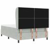 vidaXL Cama tipo Box Spring Gris Claro 190 x 140 cm Poli&eacute;ster