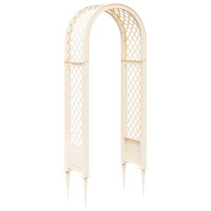 vidaXL Arco de Rosas con Picos PP Blanco