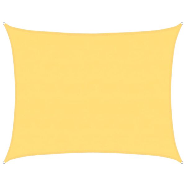 vidaXL Toldo de vela beige HDPE 160 g/m&sup2; 6x7 m