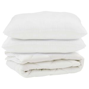 vidaXL Edred&oacute;n con almohada 3 pcs Microfibra