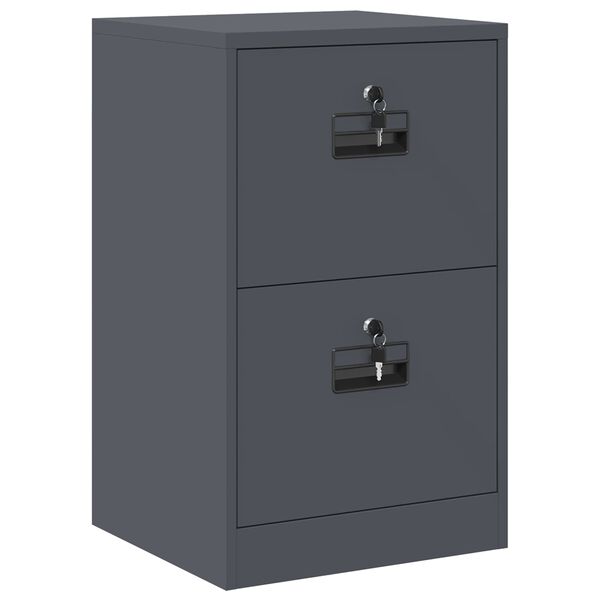 vidaXL Mueble archivador con caj&oacute;n Antracita 44 x 50 x 106.5 cm