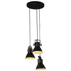vidaXL L&aacute;mpara colgante negra 25 W E27 30x30x100 cm