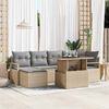 vidaXL Conjunto de sof&aacute; de jard&iacute;n con coj&iacute;n 7 pcs beige y gris claro