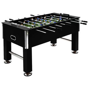 vidaXL Futbol&iacute;n de acero 60 kg 140x74,5x87,5 cm negro