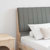 vidaXL Cabecero tapizado Gris oscuro 200 cm Madera de pino macizo