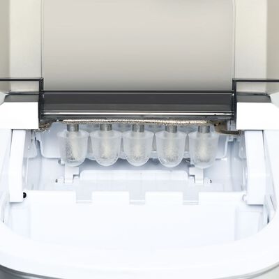 vidaXL Máquina para hacer cubitos de hielo 2,4 L 15 kg / 24 h plateado