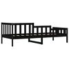 vidaXL Sof&aacute; cama sin colch&oacute;n madera maciza de pino negro 90x190 cm