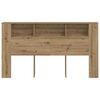 vidaXL Cabecero armario madera roble artisian 180x18,5x102,5 cm