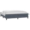 vidaXL Cama box spring con colch&oacute;n terciopelo gris oscuro 180x210 cm