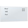 vidaXL Pizarra magn&eacute;tica de pared vidrio templado blanco 60x30 cm