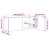 vidaXL Unidad de Pared para TV 5 pcs Roble artesanal
