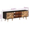 vidaXL Mueble de TV madera mango rugosa y acacia maciza 140x30x46 cm