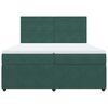 vidaXL Cama box spring con colch&oacute;n terciopelo verde oscuro 200x200 cm