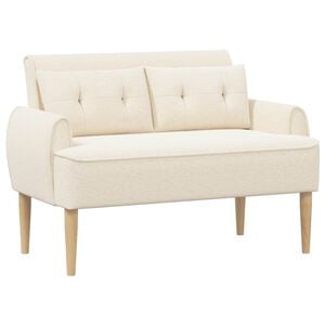 vidaXL Sof&aacute; amoroso con botones acolchados Crema 117 x 67 x 77 cm
