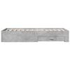 vidaXL Cama con cajones madera ingenier&iacute;a gris hormig&oacute;n 100x200 cm