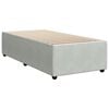 vidaXL Cama box spring con colch&oacute;n terciopelo gris claro 80x200 cm