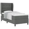 vidaXL Cama tipo Box Spring con cabecera Gris oscuro 80 x 200 cm tela