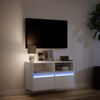 vidaXL Mueble de TV de pared con luces LED blanco 80x31x45 cm