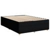 vidaXL Cama box spring con colch&oacute;n tela negro 140x190 cm