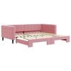 vidaXL Sof&aacute; cama nido terciopelo rosa 100x200 cm