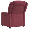 vidaXL Sillón de masaje reclinable eléctrico tela rojo tinto