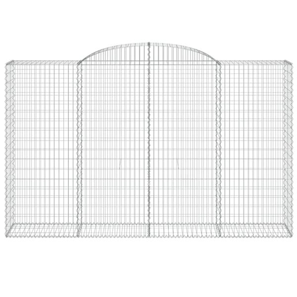 vidaXL Cestas de gaviones 10 uds forma de arco hierro 300x50x180/200cm