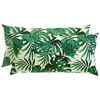 vidaXL Funda de almohada 2 pcs HEERLEN Estampado de hojas 40 x 80 cm