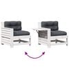 vidaXL Set muebles jard&iacute;n 4 pzas con cojines madera maciza pino blanco