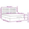 vidaXL Estructura cama otomana colchón tela gris oscuro 160x200 cm