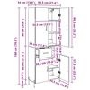 vidaXL Alacena Roble artesanal 69,5 x 34 x 180 cm Madera contrachapada