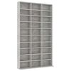 vidaXL Armario para CDs madera contrachapada gris 102x16x177,5 cm