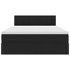 vidaXL Cama con almacenamiento y LED Negro 140 x 190 cm Terciopelo