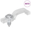 vidaXL Clips de tira LED 12 pcs Transparente 23,8 x 7,3 x 4,3 mm