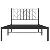 vidaXL Estructura cama sin colchón con cabecero metal negro 100x200 cm