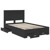 vidaXL Estructura de cama Negro 120 x 190 cm Madera de ingenier&iacute;a