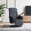 vidaXL Sill&oacute;n reclinable con reposapi&eacute;s terciopelo gris oscuro
